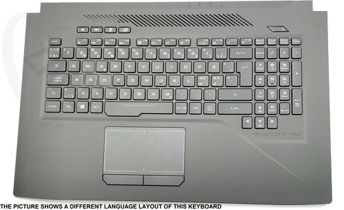 Asus GL703GS-1A Keyboard (FRENCH) Module/AS (BACKLIGHT, RGB 4-ZONE) (with TP)