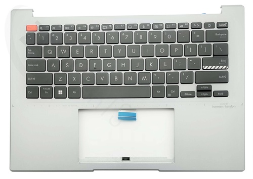 Asus K3402ZA-2G Keyboard (GERMAN) Module/AS ODM (BACKLIGHT) (WITH FP BUTTON) (SILVER)