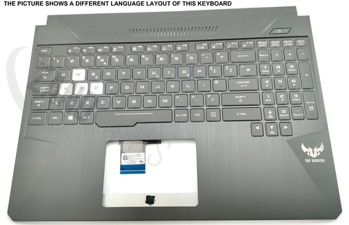 Asus FX505DV-1A Keyboard (US-ENGLISH) (WITH MYLAR) (3F BLACK/RGB/PEGA)